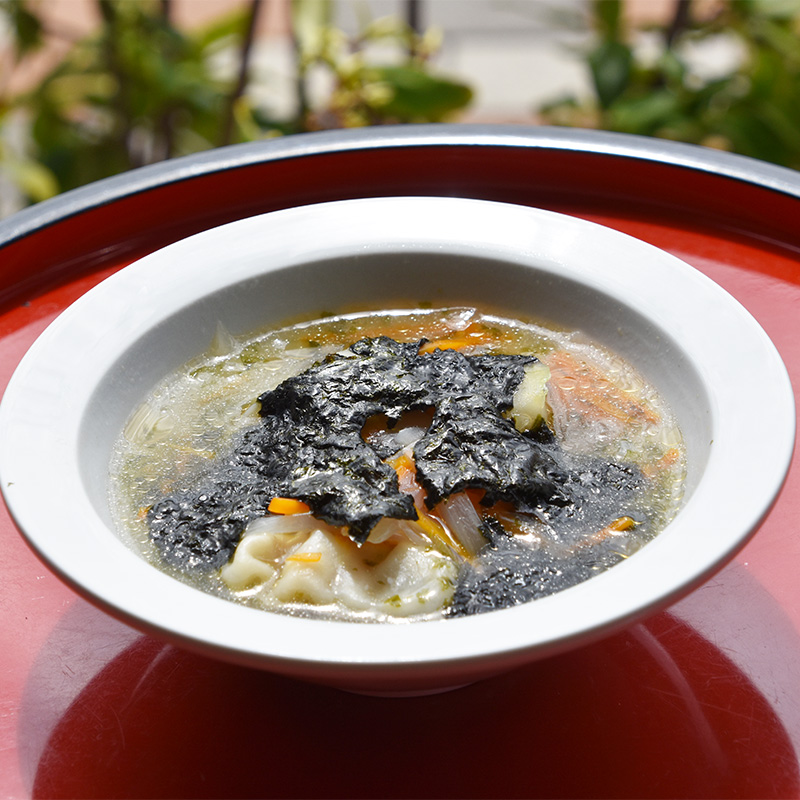佐賀海苔の餃子スープ　楽天レシピ